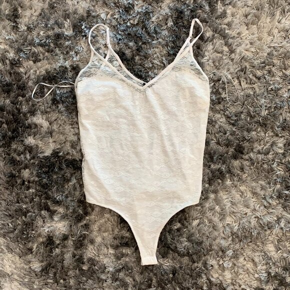 Ambiance White 1 piece spaghetti strap Bodysuit Sz. 3XL - Picture 1 of 4
